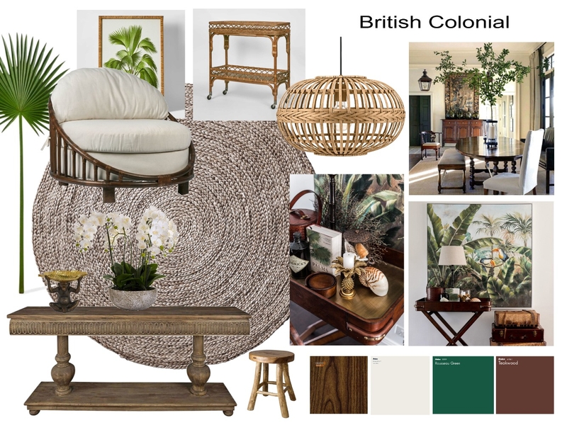 British Colonial Style Mood Board by House W Designs on Style Sourcebook