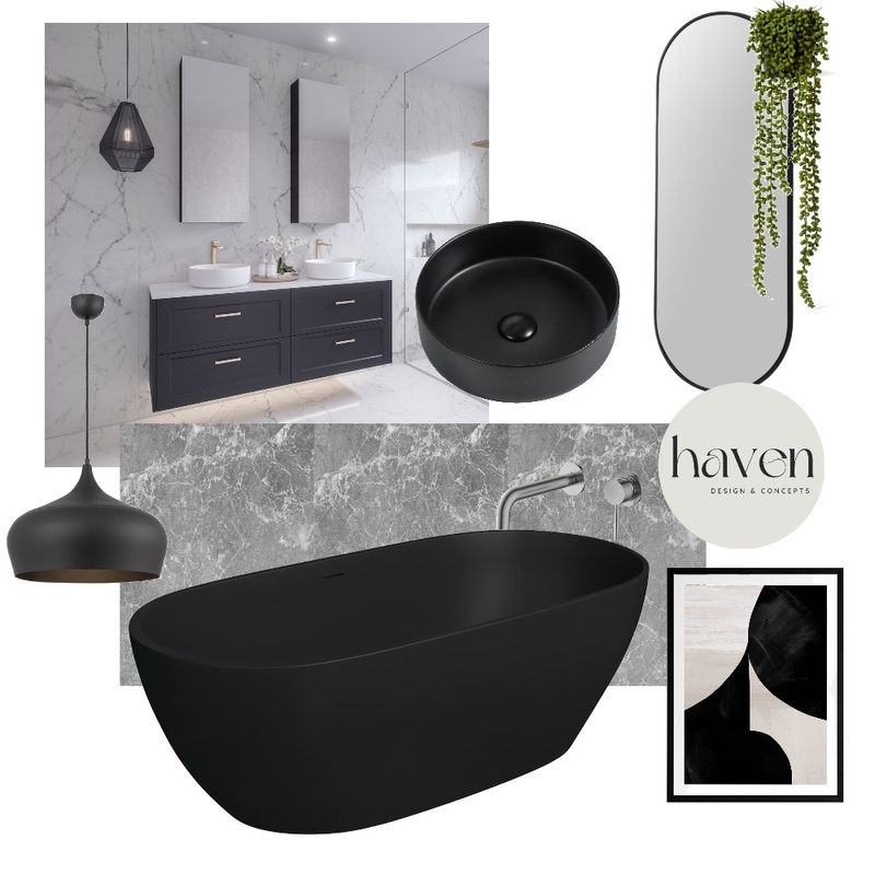 Moody Urban Contemporary Bathroom Mood Board by Haven Design and Concepts on Style Sourcebook