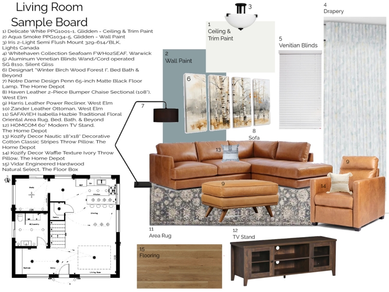 Living Room Sample Board Mood Board by Kara Reuter on Style Sourcebook