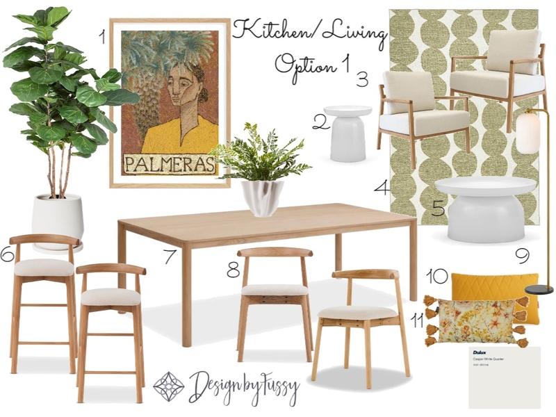 Kitching sitting area option 1 Mood Board by DesignbyFussy on Style Sourcebook