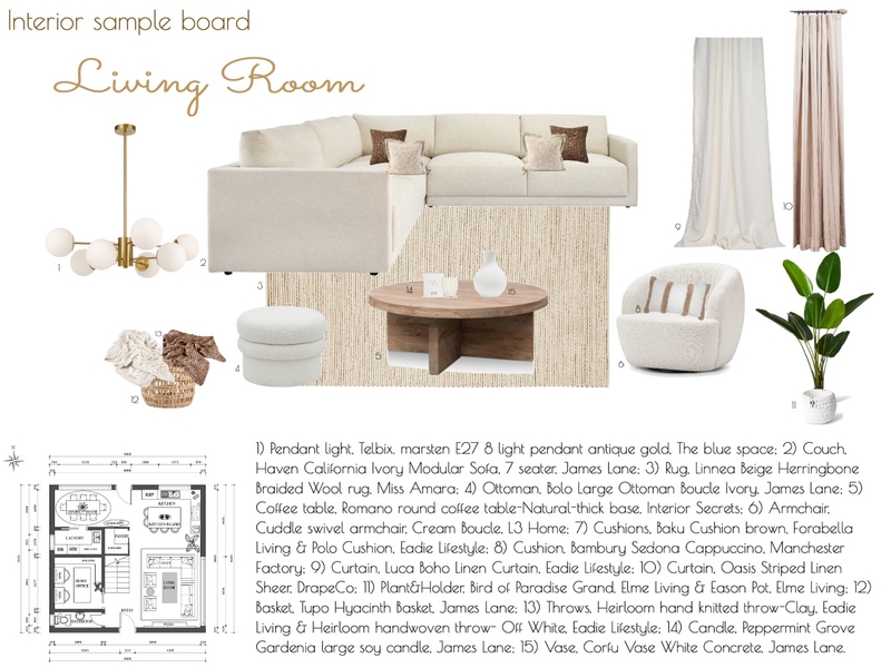 Living Room Mood Board by MurielHayward on Style Sourcebook