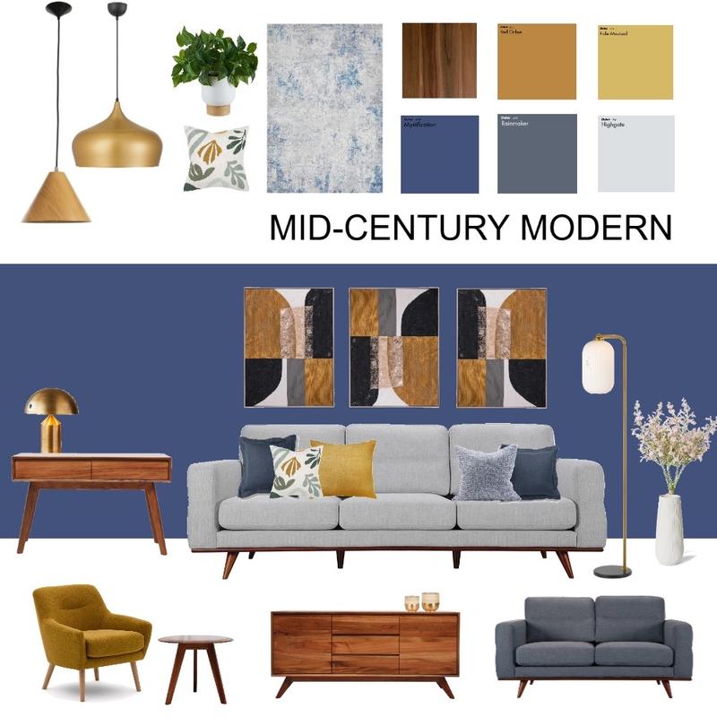 MID-CENTURY MODERN Mood Board by Hamideh on Style Sourcebook