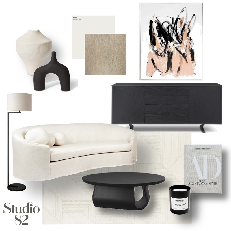 Contemporary Living Room Mood Board by Studio 82 on Style Sourcebook