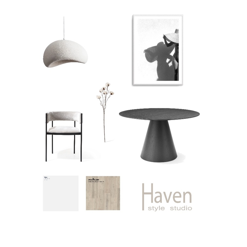 neutral contemporary dining room Mood Board by Haven Style Studio on Style Sourcebook