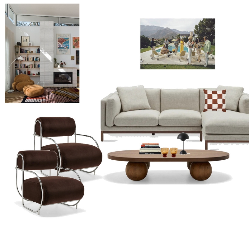 Mid Century Modern Living Room Mood Board by Nicole Frelingos on Style Sourcebook