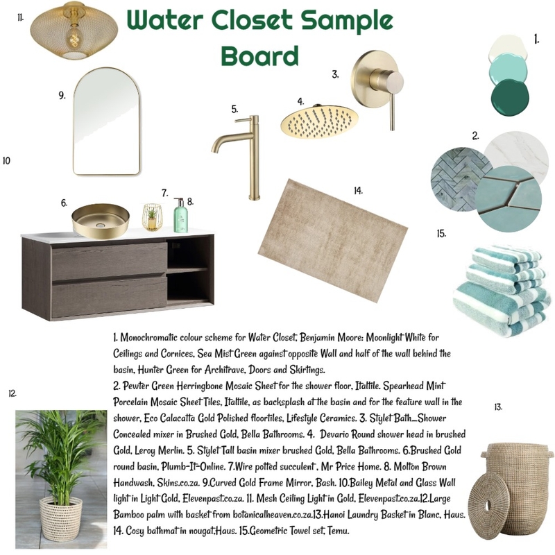 Green Monochromatic Sample Board for WC 12 Dec 2024 Mood Board by JudyK on Style Sourcebook