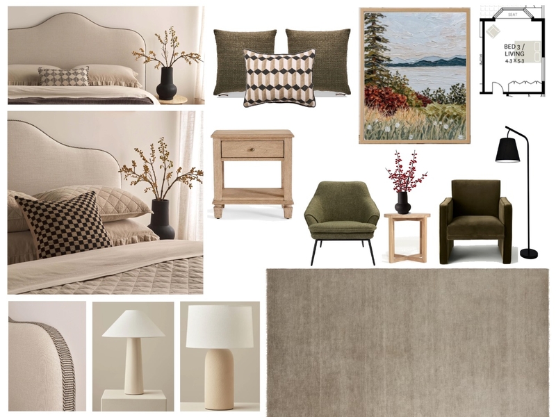 Hunters Hill - Bed 3 Revision 2 Mood Board by ONE CREATIVE on Style Sourcebook
