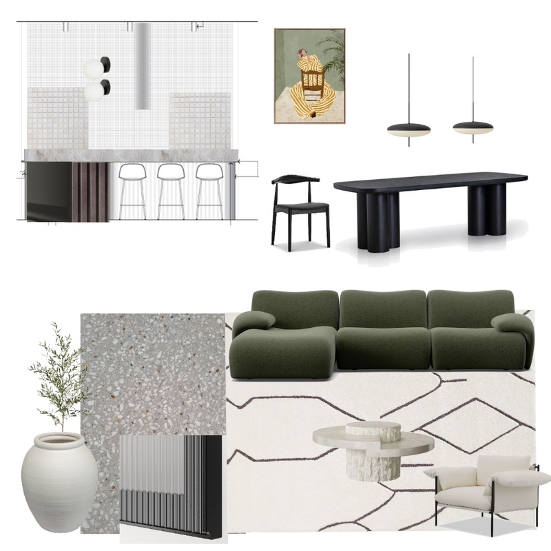 1977 sofa - green dark Mood Board by JessSib on Style Sourcebook