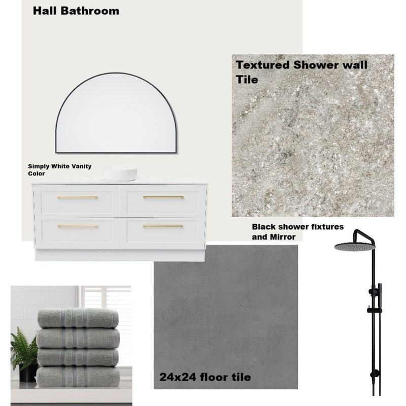 Josh's Hall bathroom Mood Board by Lindsay Renee on Style Sourcebook