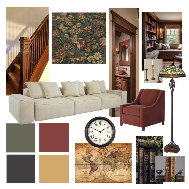 Craftsman Living Room Mood Board by LEAHRT on Style Sourcebook