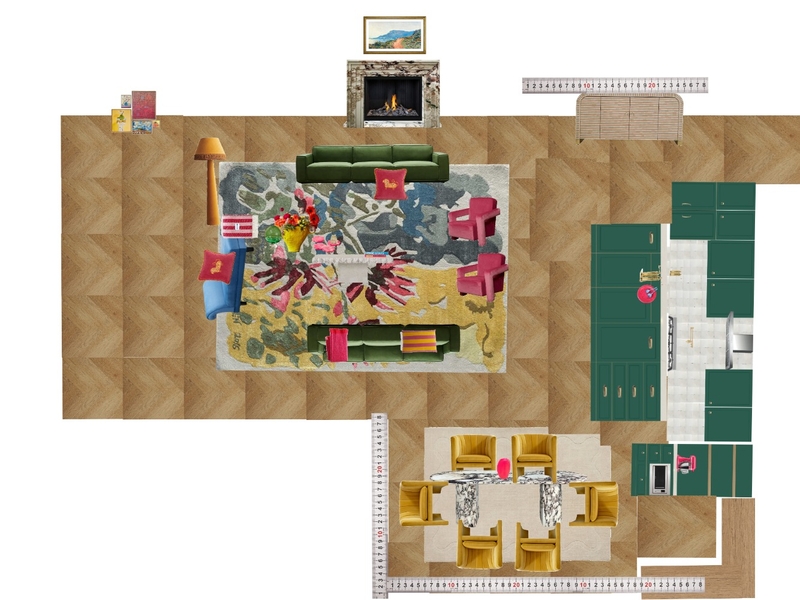 Great Room Space Planning Scale Mood Board by dl2407 on Style Sourcebook