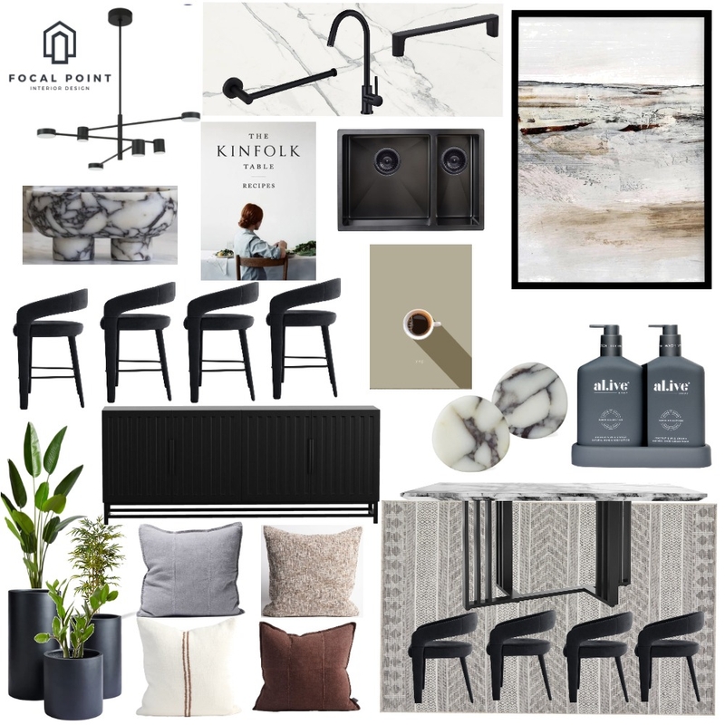 Abstract Mood Board by Focal Point Interior on Style Sourcebook