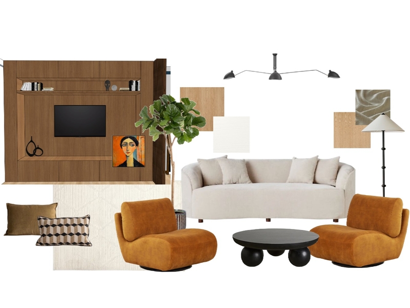 Living Room Sample Board Mood Board by ariapilgrim on Style Sourcebook