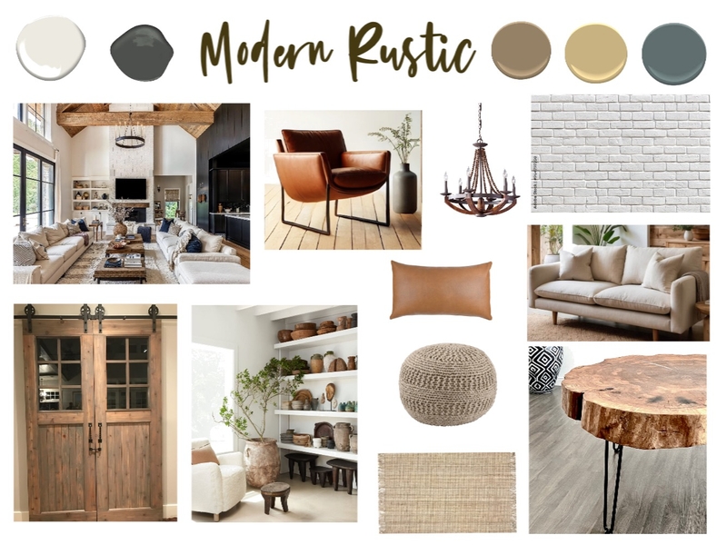 Design Style Mood Board - Modern Rustic Mood Board by Niv on Style Sourcebook