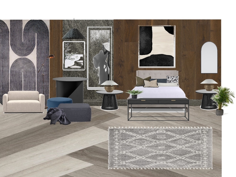 modern industrial bed room Mood Board by izzzyy on Style Sourcebook