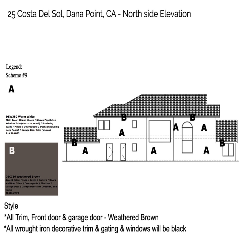Costa Del Sol Exterior North Side Elevation Mood Board by MicheleDeniseDesigns on Style Sourcebook