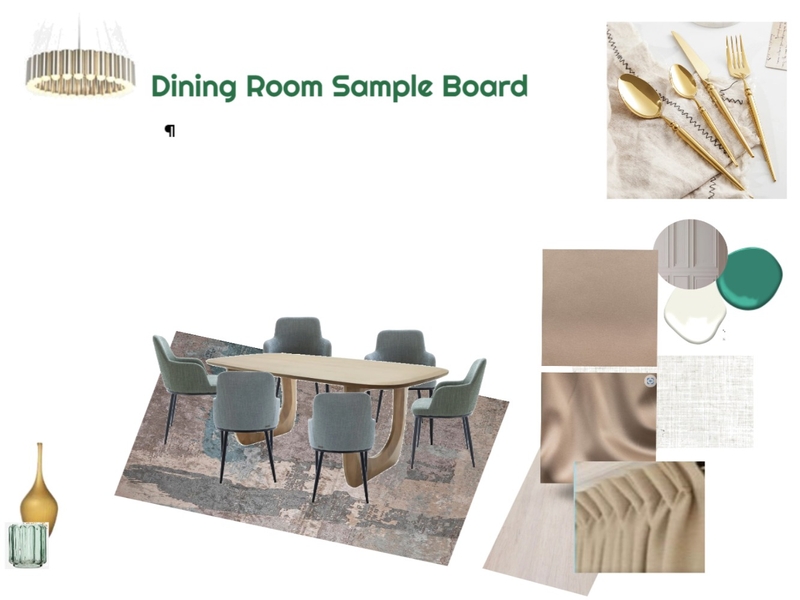 Monocromatic Green Sample Board Dining 24-03-25.1 Mood Board by JudyK on Style Sourcebook