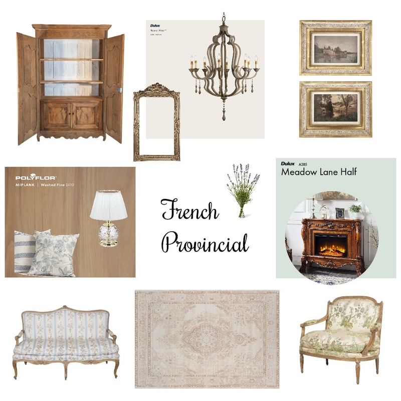 Living Room French Prov Final Copy Mood Board by Angie on Style Sourcebook
