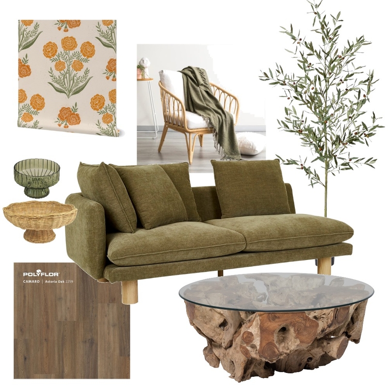 Orange Marigold Living Room Mood Board by latheandquill on Style Sourcebook