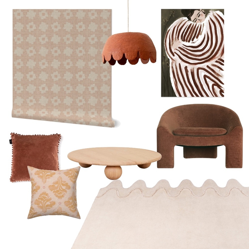 Japandi Boho Warm Earth Tones Mood Board by Tamsin Smyth Design on Style Sourcebook
