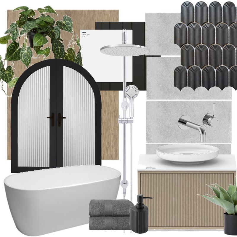 Monochrome bathroom Mood Board by Riannainteriors on Style Sourcebook