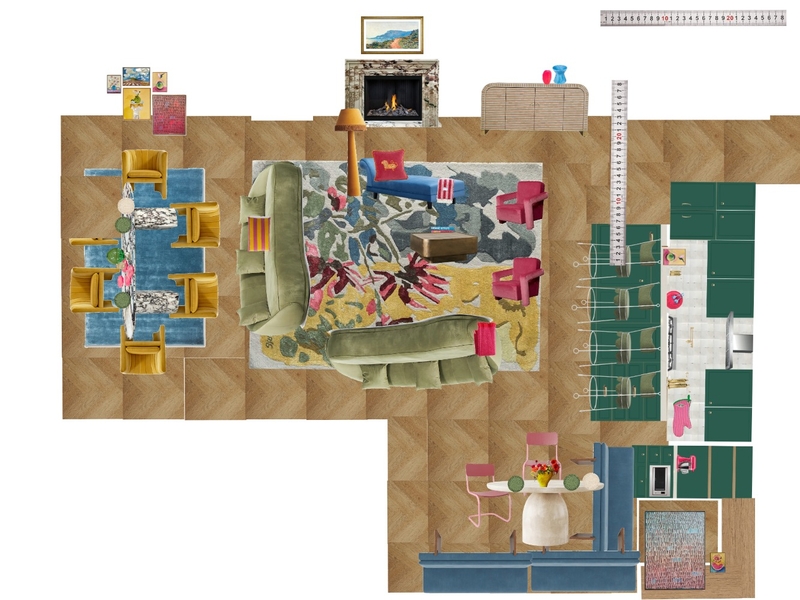 Great Room Space Planning Scale Mood Board by dl2407 on Style Sourcebook