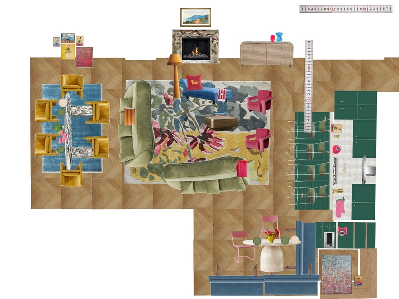 Great Room Space Planning Scale Mood Board by dl2407 on Style Sourcebook