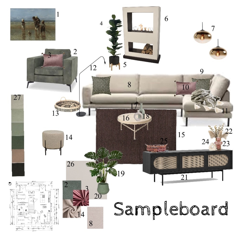 Sampleboard Mood Board by Wendy Fossen on Style Sourcebook