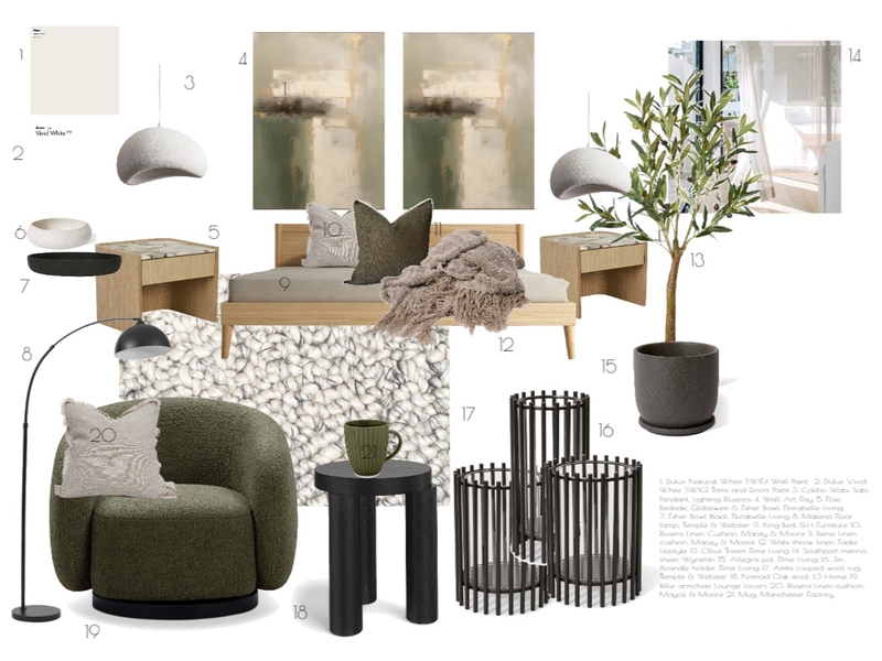 Green Scandi Bedroom Mood Board by houseofrein on Style Sourcebook