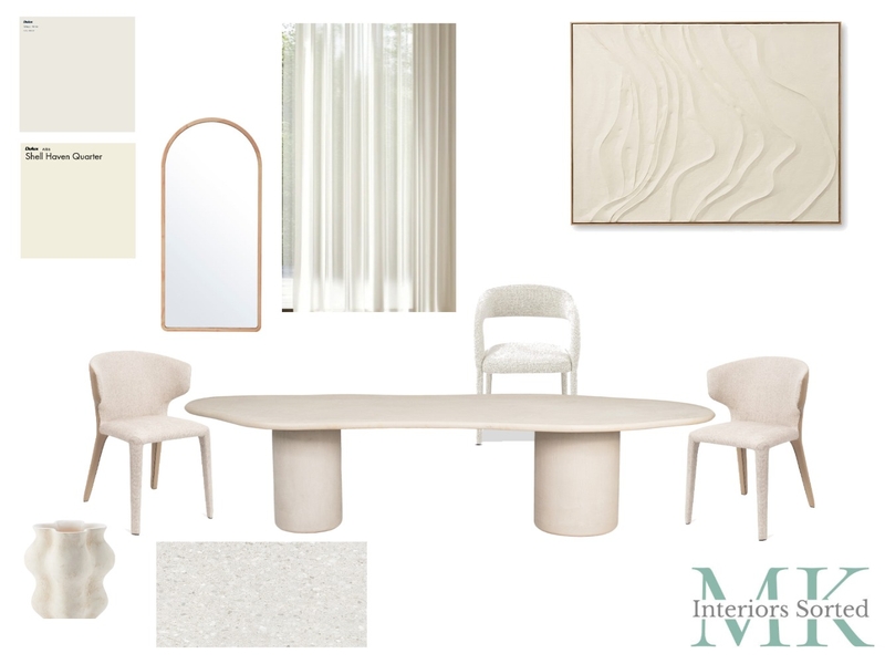 Sample - Contemporary Warm White Dining Mood Board by MK Interiors Sorted on Style Sourcebook