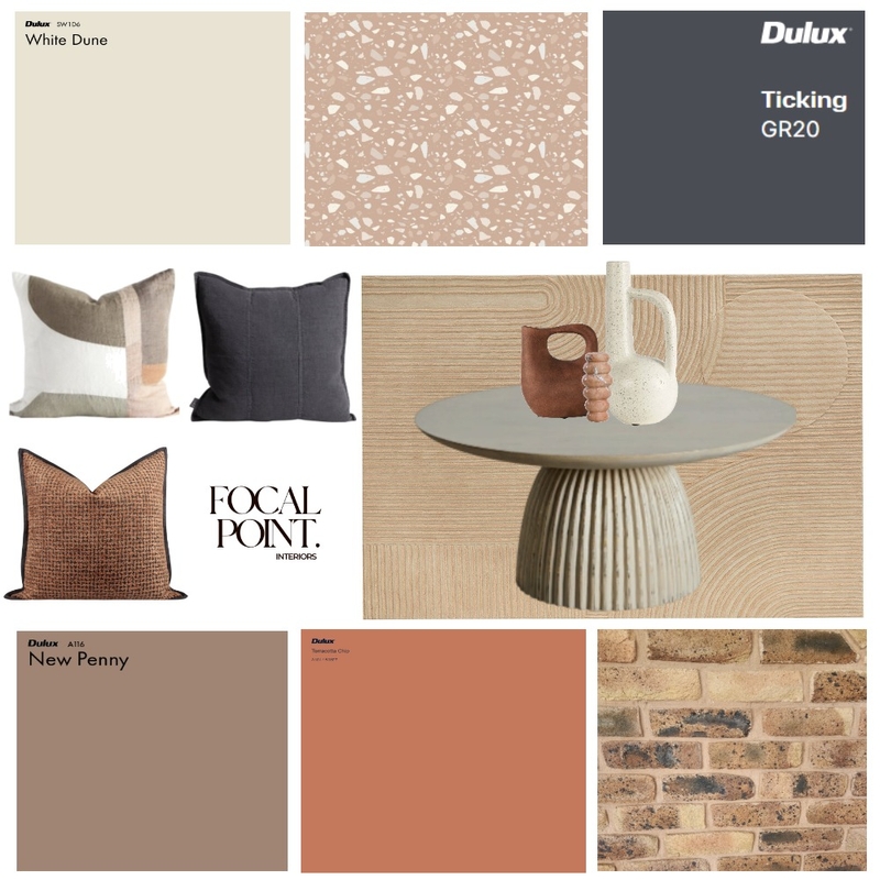 Living Room Colour Scheme Table Top Mood Board by Focal Point Interior on Style Sourcebook