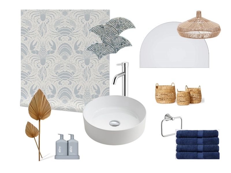 Coastal bathroom wallpaper Mood Board by Milena Barbalinardo on Style Sourcebook