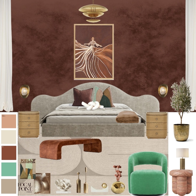 Master Bedroom - Modern Mediterranean meets Sculptural Simplicity Mood Board by Focal Point Interior Design on Style Sourcebook