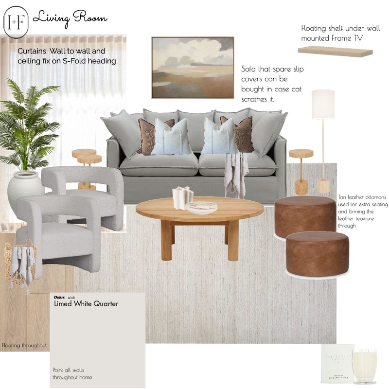Rourke - Living room Mood Board by Ivy + Finch Design on Style Sourcebook