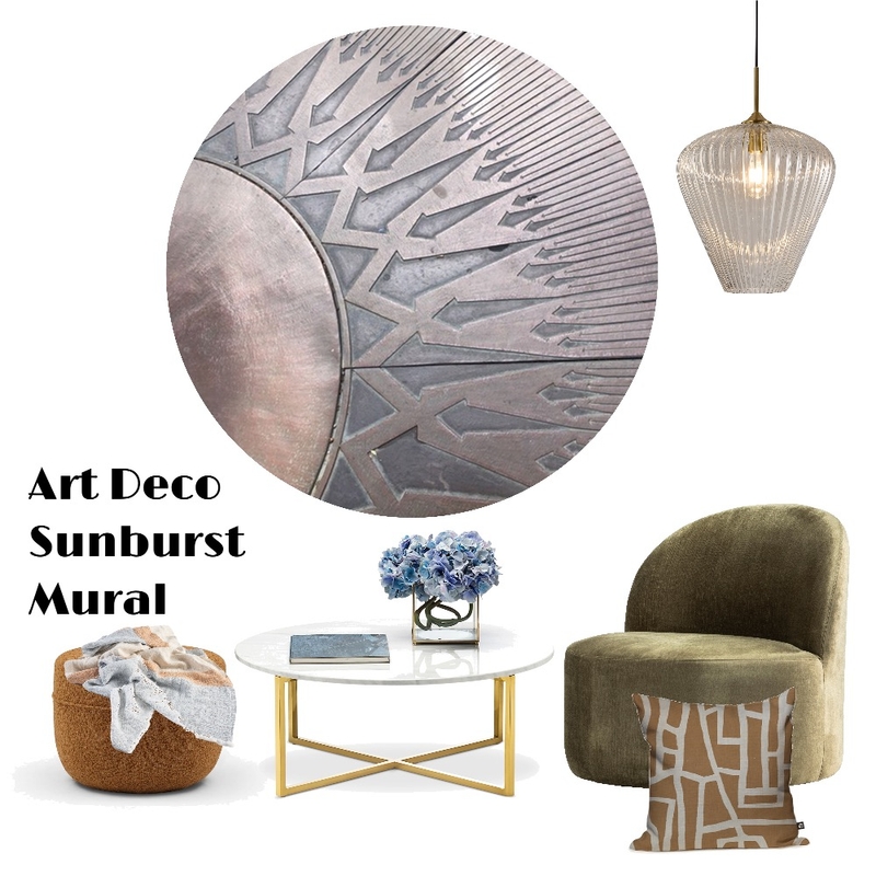 Art Deco Sunburst Wall Mural Mood Board by Annabel Taylor HOME on Style Sourcebook