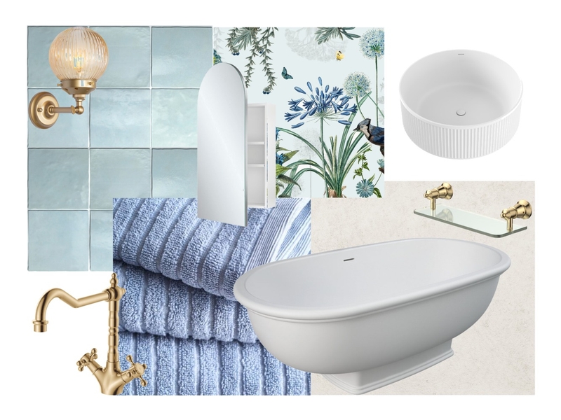 Blue Modern Vintage Mood Board by Fienza on Style Sourcebook