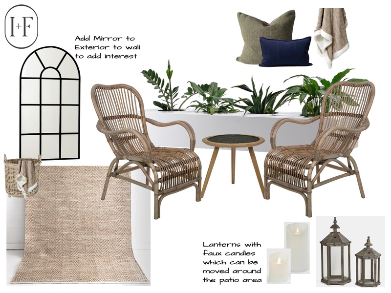 Patio Sitting Area Mood Board by Ivy + Finch Design on Style Sourcebook