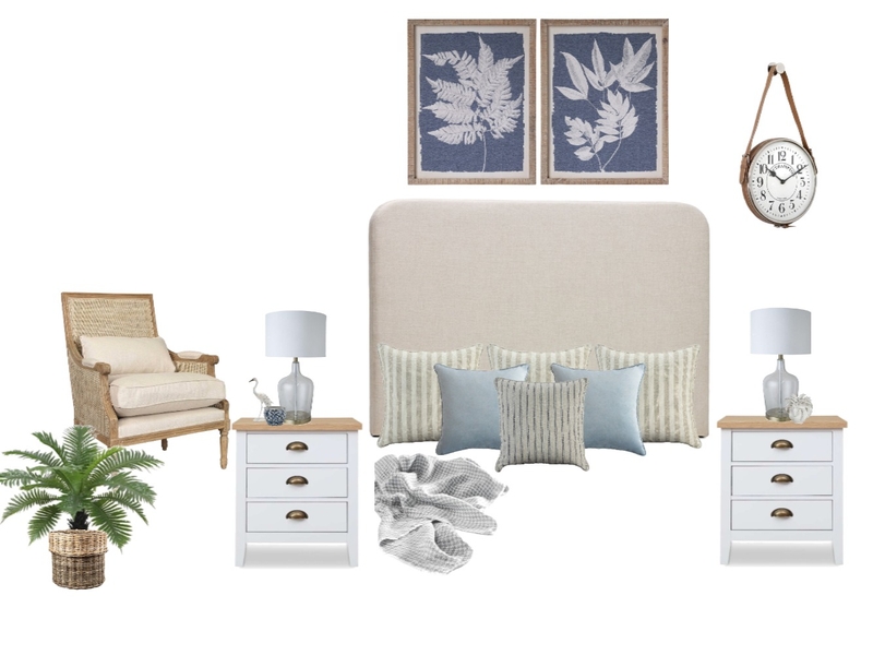 Hamptons Bedroom Three Mood Board by MIKI INTERIOR DESIGN on Style Sourcebook