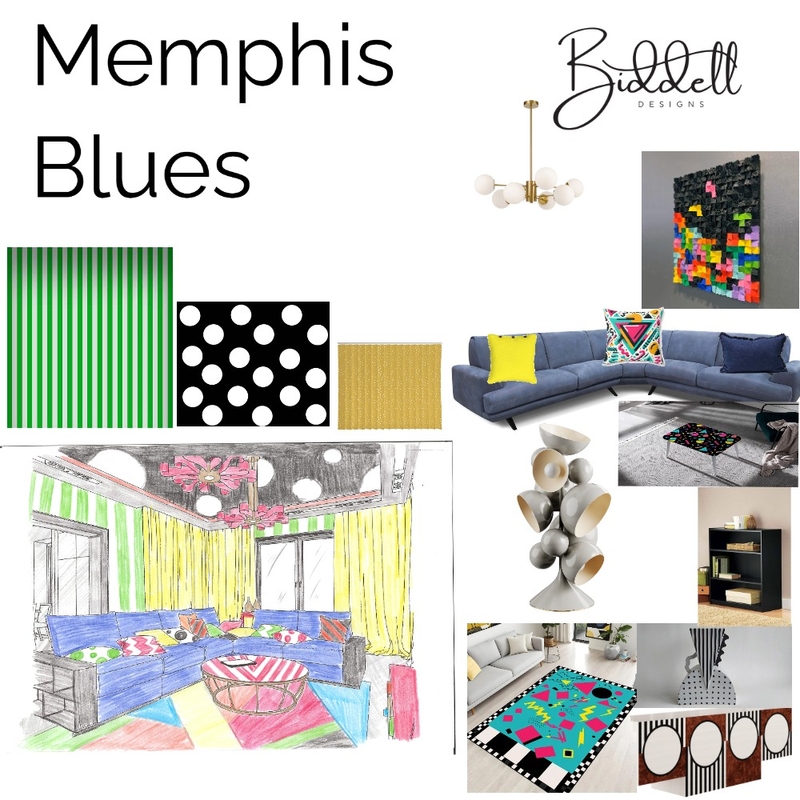 Memphis Blues Mood Board by BDesigns on Style Sourcebook