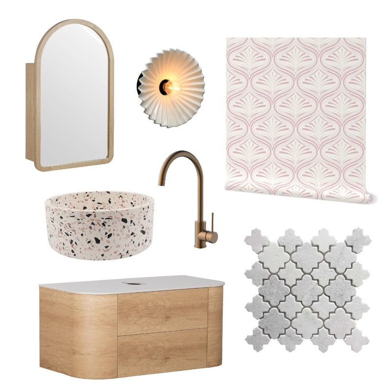 playful powder room Mood Board by clearlytangledstudio on Style Sourcebook