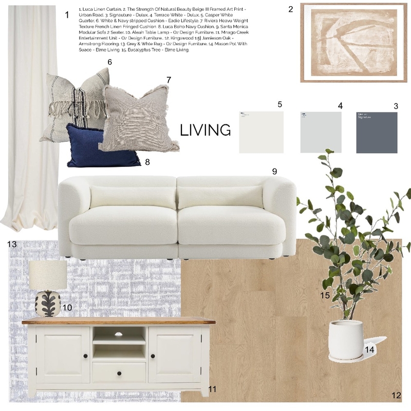 MODULE 9 - LIVING Mood Board by Emily Fox on Style Sourcebook