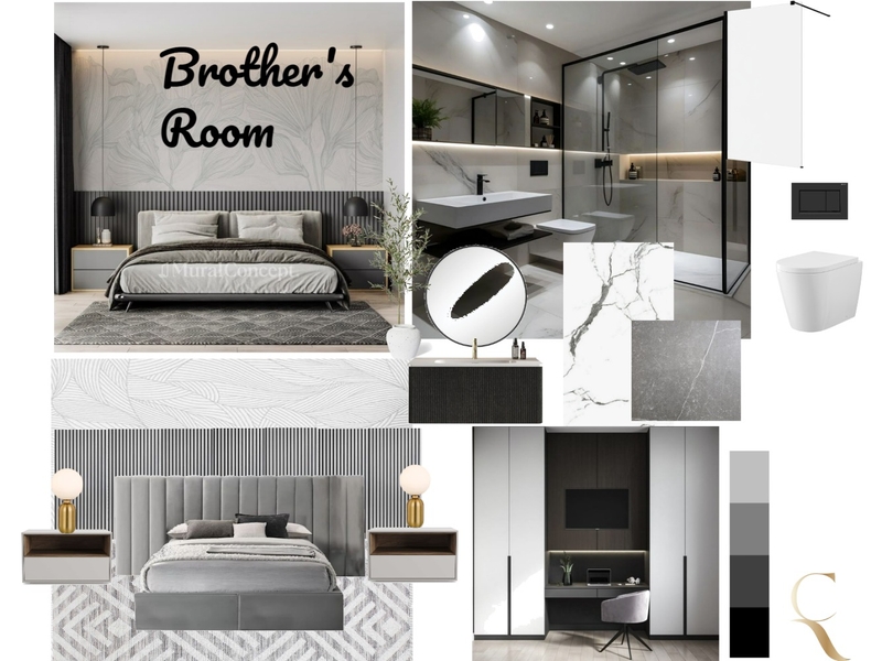 Bachelor bedroom+ bathroom Mood Board by dimakatso on Style Sourcebook
