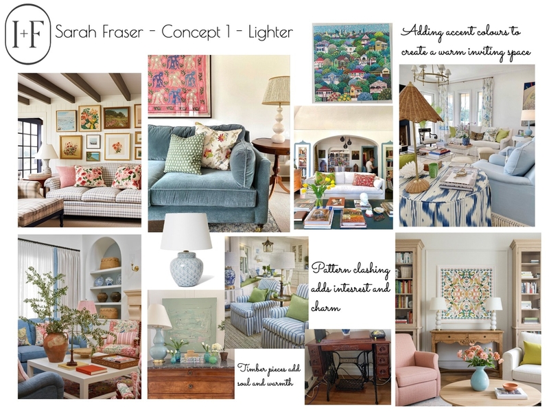 Sarah Fraser - Lighter concept Mood Board by Ivy + Finch Design on Style Sourcebook