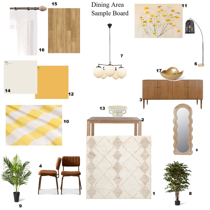 Dining Area Sample Board Mood Board by Nobs on Style Sourcebook
