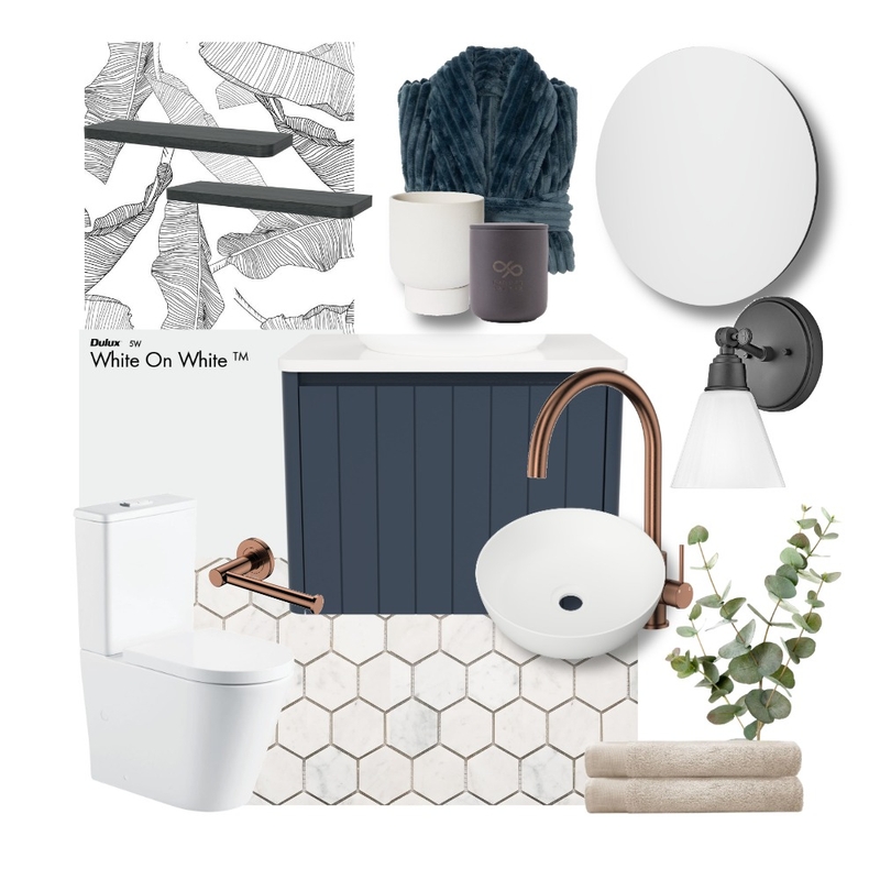 Blue Sea Guest WC Mood Board by Amber Eastern Suburbs on Style Sourcebook