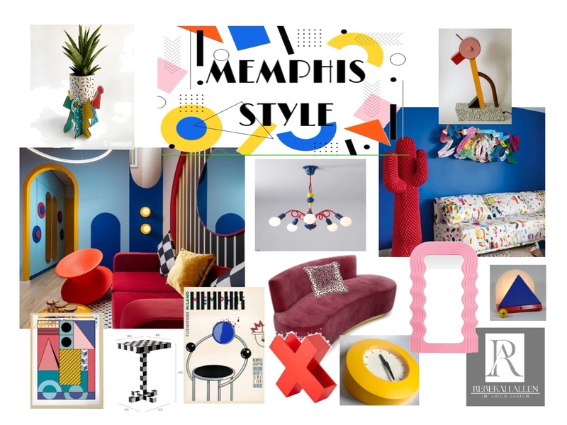 Memphis Style Moodboard Mood Board by Rebekah A on Style Sourcebook