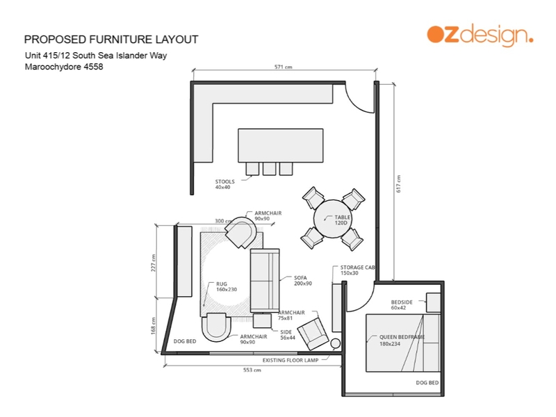 Proposed Layout Donna Margetts Mood Board by Oz Design Furniture on Style Sourcebook