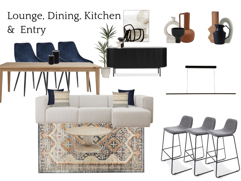 The Ascot Project - Lounge Dining Kitchen Mood Board by The Ginger Stylist on Style Sourcebook