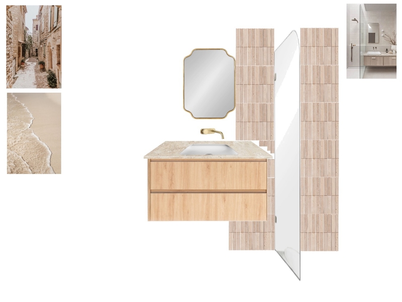 Travertine Ensuite Mood Board by Bex Elliott Interior Designer on Style Sourcebook