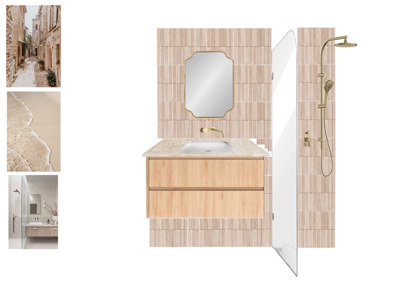 Travertine Ensuite Mood Board by Bex Elliott Interior Designer on Style Sourcebook